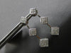1.0CT DIAMOND 14KT WHITE GOLD PRINCESS INVISIBLE SQUARE JOURNEY HANGING EARRINGS