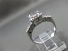 ANTIQUE .45CT DIAMOND 14KT WHITE GOLD FILIGREE FISHTAIL ENGAGEMENT RING #9103