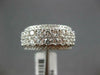 WIDE 1.75CT DIAMOND 18KT WHITE GOLD 3D ROUND MULTI ROW CLASSIC ANNIVERSARY RING
