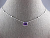 1.01CT DIAMOND & AAA AMETHYST 14KT WHITE GOLD CUSHION & ROUND FILIGREE NECKLACE