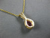 .86CT DIAMOND & AAA PINK SAPPHIRE 14KT YELLOW GOLD 3D PEAR SHAPE & ROUND PENDANT