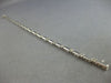 ESTATE .50CT DIAMOND 14KT WHITE GOLD 3D ROUND BAR BY THE YARD TENNIS BRACELET