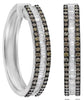 1.69CT WHITE & CHOCOLATE FANCY DIAMOND 18KT WHITE GOLD BAGUETTE & ROUND EARRINGS