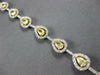 WIDE & LONG 6.29CT WHITE & FANCY YELLOW DIAMOND 18KT 2 TONE GOLD TENNIS BRACELET