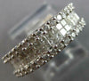 WIDE 1.41CT DIAMOND 18KT WHITE GOLD ROUND & PRINCESS MULTI ROW ANNIVERSARY RING