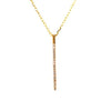 ESTATE .14CT DIAMOND 18KT YELLOW GOLD 3D CLASSIC BAR FUN FLOATING PENDANT