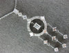 ESTATE LARGE 4.86CT DIAMOND PLATINUM 3D CIRCULAR BY THE YARD CHANDELIER NECKLACE