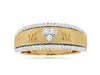 ESTATE .25CT DIAMOND 14KT YELLOW GOLD 3D ROUND HEART SHAPE MOM'S RING