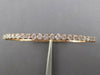 3CT DIAMOND 14KT ROSE GOLD 3D CLASSIC 3MM SEMI ETERNITY FLEXIBLE BANGLE BRACELET