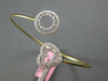 WIDE .73CT DIAMOND 18KT 2 TONE GOLD 3D HEART CRISS CROSS LOVE BANGLE BRACELET