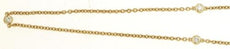 .10CT DIAMOND 14KT YELLOW GOLD 3D ROUND CLASSIC BEZEL BY THE YARD LOVE NECKLACE