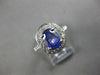 2.64CT DIAMOND & AAA TANZANITE 14KT WHITE GOLD OVAL & ROUND ENGAGEMENT RING 3046