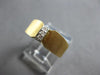 ESTATE .05CT DIAMOND 14KT 2 TONE GOLD 3D ROUND MATTE & SHINY FUN BAR RING #27965