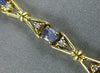 LONG 2.64CT DIAMOND & AAA TANZANITE 14KT TWO TONE GOLD 3D X LOVE TENNIS BRACELET