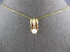 ESTATE .02CT DIAMOND & AAA SOUTH SEA PEARL 14KT YELLOW GOLD 3D FLOATING PENDANT