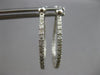 .90CT DIAMOND 14KT WHITE GOLD 3D CLASSIC INSIDE OUT HOOP HANGING EARRINGS #27794