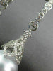LARGE .95CT DIAMOND & SOUTH SEA PEARL 18KT WHITE GOLD FILIGREE HANGING EARRINGS