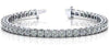 LARGE 10.0CT DIAMOND 14KT WHITE GOLD CLASSIC ROUND SQUARE SHAPE TENNIS BRACELET
