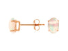 ESTATE 1.0CT AAA OPAL 14KT ROSE GOLD 3D CLASSIC OVAL 4 PRONG STUD EARRINGS