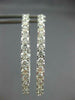 ESTATE SMALL. 95CT DIAMOND 14K WHITE GOLD 2.5MM INSIDE OUT HOOP HANGING EARRINGS
