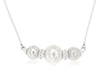 .15CT DIAMOND & AAA SOUTH SEA PEARL 14KT WHITE GOLD PAST PRESENT FUTURE NECKLACE