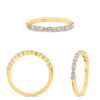 .42CT DIAMOND 14KT YELLOW GOLD ROUND SEMI ETERNITY SHARED PRONG ANNIVERSARY RING
