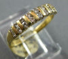 ESTATE .45CT DIAMOND 14K YELLOW GOLD 3D TWO ROW CLASSIC CHANNEL ANNIVERSARY RING
