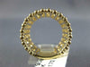 WIDE .41CT DIAMOND 14KT YELLOW GOLD MULTI ROW MULTI BAR 3/4 ETERNITY LOVE RING