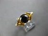 1.6CT BLACK DIAMOND 18KT YELLOW GOLD 3D HANDCRAFTED DOUBLE SNAKE ENGAGEMENT RING
