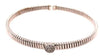ESTATE .14CT DIAMOND 18KT WHITE GOLD 3D ROUND PAVE SNAKE CUFF BANGLE BRACELET