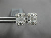 .97CT DIAMOND 18KT WHITE GOLD 3D ROUND & BAGUETTE INVISIBLE SQUARE STUD EARRINGS