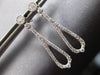 ESTATE .44CT DIAMOND 14K WHITE GOLD 3D CLASSIC TEAR DROP FLORAL HANGING EARRINGS