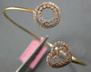 WIDE .77CT PINK DIAMOND 18KT ROSE GOLD 3D HEART CRISS CROSS LOVE BANGLE BRACELET