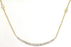 ESTATE .65CT DIAMOND 14KT YELLOW GOLD GRADUATING BAR BY THE YARD LOVE NECKLACE
