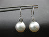 .20CT DIAMOND & AAA SOUTH SEA PEARL 18KT WHITE GOLD SOLITAIRE HANGING EARRINGS