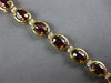 10.71CT DIAMOND & AAA GARNET 14KT YELLOW GOLD 3D OVAL & ROUND TENNIS BRACELET