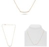 ESTATE .08CT DIAMOND 14KT ROSE GOLD ROUND HAPPY FACE BAR ADJUSTABLE FUN NECKLACE
