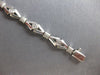 ESTATE .35CT DIAMOND 14K WHITE GOLD TRIANGULAR MATTE & SHINY FUN TENNIS BRACELET