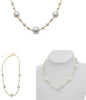 ESTATE AAA WHITE & GOLDEN SOUTH SEA PEARL 18KT 2 TONE GOLD BY THE YARD NECKLACE