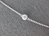 ESTATE LARGE 1.5CT DIAMOND 14KT WHITE GOLD INSIDE OUT BY THE YARD LOVE NECKLACE