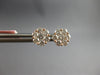 1.04CT DIAMOND 14KT ROSE GOLD 3D CLASSIC FLOWER ROUND INVISIBLE STUD EARRINGS