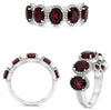 4.25CT DIAMOND & AAA RUBY PLATINUM 3D OVAL & ROUND 5 STONE HALO CLASSIC RING