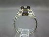LARGE .97CT DIAMOND & AAA SAPPHIRE 18K WHITE GOLD ART DECO ENGAGEMENT RING 27238