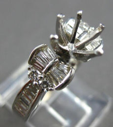 1.35CT DIAMOND 18KT WHITE GOLD ROUND & BAGUETTE SEMI MOUNT ENGAGEMENT RING 28127