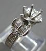1.35CT DIAMOND 18KT WHITE GOLD ROUND & BAGUETTE SEMI MOUNT ENGAGEMENT RING 28127