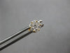 ESTATE .38CT DIAMOND 18KT YELLOW GOLD 3D CLASSIC FLOWER INVISIBLE STUD EARRINGS
