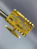 ESTATE 18KT YELLOW GOLD 3D CLASSIC RECTANGULAR DIAMOND CUT CUFF LINKS