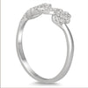 ESTATE .20CT DIAMOND 14K WHITE GOLD 3D CLASSIC ROUND SCRIPT LOVE RING