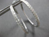 LARGE 1.41CT DIAMOND 18KT WHITE GOLD 3D ROUND INSIDE OUT HOOP HANGING EARRINGS