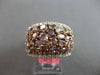LARGE 3.66CT WHITE & PINK DIAMOND 18K WHITE & ROSE GOLD CLUSTER ANNIVERSARY RING